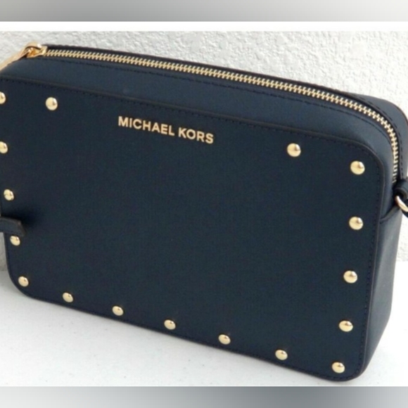 Michael Kors Handbags - 🔥FLASH SALE⚡ Michael Kors "Sandrine" Navy Studded Crossbody
